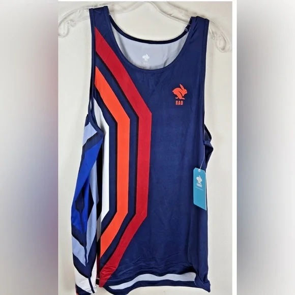 Rabbit Trail Running NWT EZ Tank Top - Women's Med blue orange Athletic - Picture 1 of 4